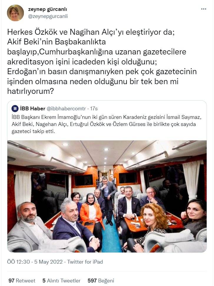 İmamoğlu'nun otobüsündeki gazeteciler tartışılıyor: Kadro eksik kalmış, kankalarını da alın 6